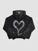 INTRA ONE Toxic Love Zip Up - Back Design, featuring a smoke heart
