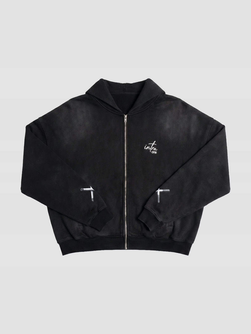 INTRA ONE Toxic Love Zip Up front design