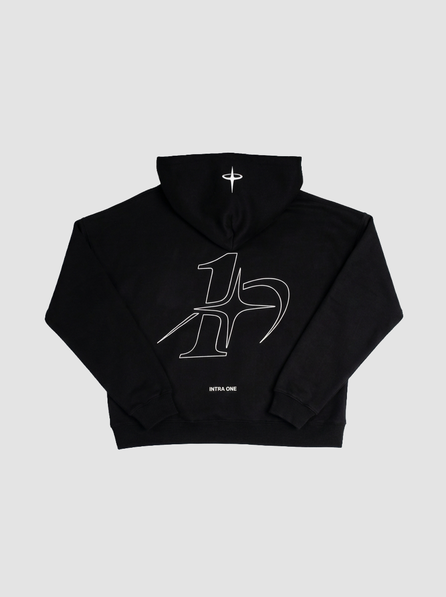 INTRA ONE signature hoodie back view