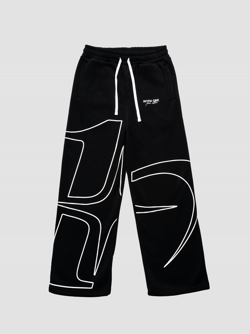 INTRA ONE's signature sweats in black, front design
